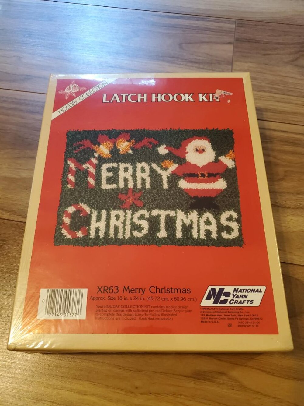 Vintage Merry Christmas Latch Hook Kit - Sealed and New
